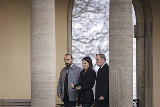 Trilateral meeting at Villa Borsig between Germany, Armenia and Azerbaijan. Annalena Bärbock