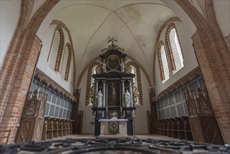 18th century baroque altar in St Mary's Church, Klütz, Mecklenburg-Western Pomerania, Germany,