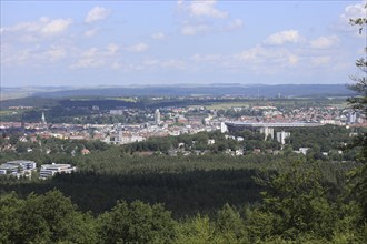 Panoramic view of Kaiserslautern photographed from the Humberg tower