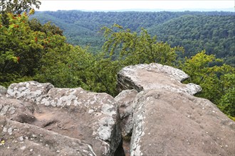 The Drachenfels, a striking hiking mountain in the central Palatinate Forest