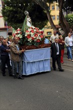 Fiesta procession Nuestra Senora de la Candelaria, Gran Tarajal, Fuerteventura, Canary Islands,