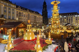 The Dresden Striezelmarkt is a Christmas market in Dresden. It has been held in Advent since 1434,