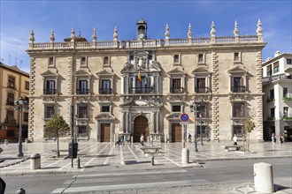 Magnificent baroque building with columns and central façade, Granada