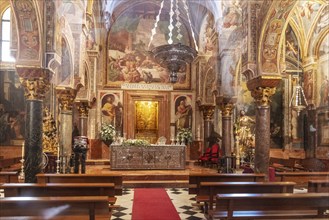 Small chapel with Renaissance altars, frescoes and rich sacred decoration, Cordoba