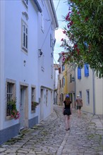 Old town streets, Osor, island of Cres, Kvarner Gulf Bay, Croatia, Europe