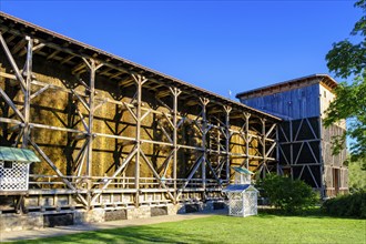 Graduation tower, graduation building, salt works, Steinhof, lower salt works, Bad Kissingen, Rhön,