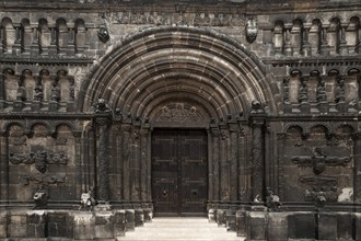 Scottish portal of St Jakob, Romanesque monument from the 12th century, Regensburg, Upper