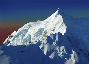 New Zealand, Mt. Tasman, mountain, summit, snow, ice, Abel Tasman National Park, New Zealand,