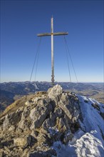 Panorama from the Rubihorn, 1957m, into the Illertal, Allgäu Alps, Allgäu, Bavaria, Germany, Europe