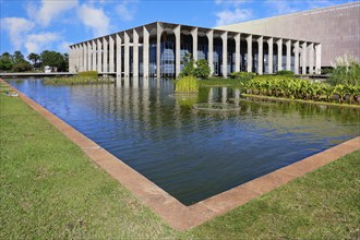 Foreign Ministry building, Itamaraty Palace or Palace of the Arches, designed by Oscar Niemeyer,