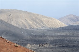 Volcanic landscape, Timanfaya National Park, Lanzarote, Canary Islands, Spain, Europe