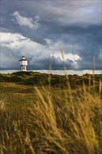 Water tower, clouds, weather, gloomy, cloudy, cloudy sky, storm, stormy, dune landscape, North Sea