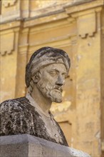 Bust of Muhammad ibn Aslam Al-Ghafiqi, ophthalmologist in al-Andalus, died 1165 in Cordoba, expert