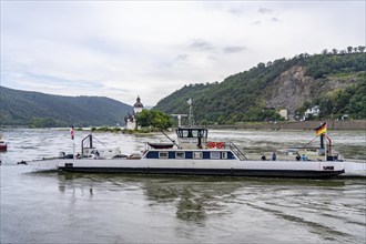 Pfalzgrafenstein car ferry, on the Rhine between Kaub and the B9, on the left bank of the Rhine,