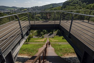 The Hennesee, Hennetalsperre in the Sauerland, Himmelstreppe, 333 steps climb 60 metres to the top