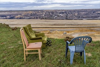 Edge of the Garzweiler II open-cast lignite mine, at the village of Lützerath, the last village to