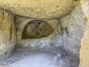 Cave of former Roman necropolis with sandstone caves carved into sandstone Burial caves Cave tombs