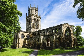 All Saints Church in Pontefract, Ruins, West Yorkshire, England, United Kingdom, Europe