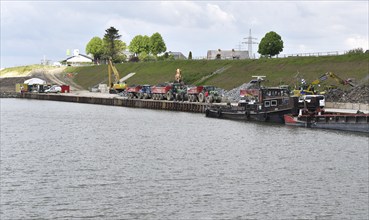 Canal expansion, canal widening, construction site on the Kiel Canal, NOK, Kiel Canal,