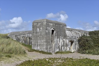 Bunker, Botonbunker of the Atlantic Wall in Denmark on the beach of Jutland