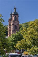 View of Miltenberg, with the parish church of St James, Lower Franconia, Bavaria, Germany, Europe