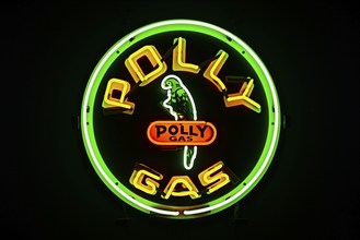 Illuminated advertising Polly Gas