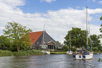 Sailing boats in the canal, travelling, boat tour, sailing, water sports, tourism, village,