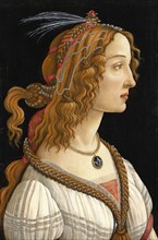 Portrait of Simonetta Vespucci as Nymph (ca. 1480), portrait of Simonetta Vespucci as Nymph,