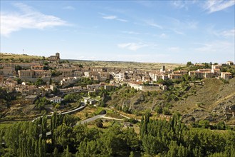 City view Sepulveda, Province of Segovia, Castile and Leon, Spain, Europe