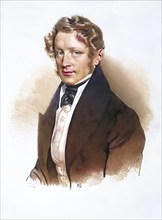 J. L. Sziller, around 1830 Doctor in Vienna, Historical, digitally restored reproduction from a