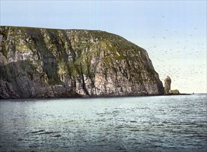 Near Hjelmso, Fuglebjerget, Norway, View from 1885, Historical, digitally restored reproduction