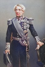 Edmund Lyons, Baron Lyons, Lord Admiral, 1790-1858, British Admiral. Painted by DJPound after a