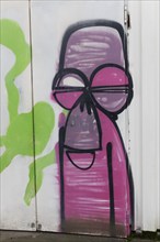 Monkey, abstract figure, graffiti by Mayo Brothers, urban art, Düsseldorf, North Rhine-Westphalia,