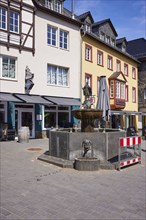 Zwentibold fountain in Bad Münstereifel, Eifel, Euskirchen district, North Rhine-Westphalia,