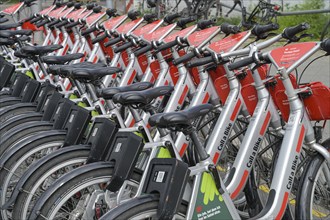 DB Call a bike hire bikes, Central Station, Mitte, Berlin, Germany, Europe