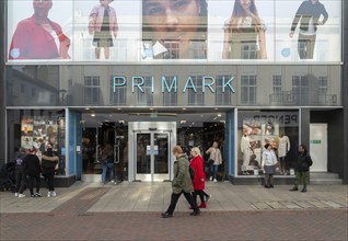 Primark shop in town centre of Ipswich, Suffolk, England, UK