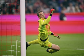 Goalkeeper Manuel Neuer FC Bayern Munich FCB (01) Action Allianz Arena, Munich, Bavaria, Germany,