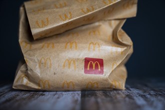 A take away pack of a McDonald's burger on October 26, 2024 in Guwahati, India. McDonald's recent