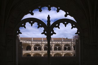 Cloister, Hieronymite monastery Mosteiro dos Jerónimos, also known as Mosteiro de Belém, Belém,