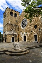 Cathedral of San Giusto with bell tower, Colle di San Giusto, Trieste, harbour town on the