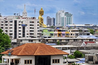 Residential neighbourhood Buddha statue, Bangkok, Thailand, Asia