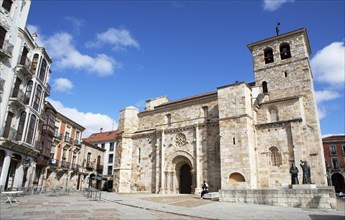 Romanesque church Iglesia San Juan de Puerta Nueva in the Plaza Mayor, historic centre of Zamora,