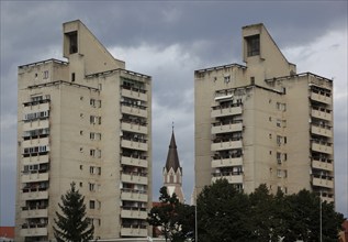 Romania, city of Satu Mare, residential building in the city centre, Europe