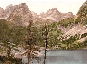 The Seebensee south of Ehrwald in the Mieminger Mountains, Tyrol, formerly Austria-Hungary, today