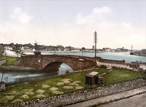 Dungarven Bridge and Harbour, County Waterford, Ireland, Historical, digitally restored