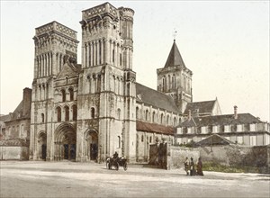 Caen. Abbaye aux Dames, France, c. 1890, Historic, digitally restored reproduction from a 19th