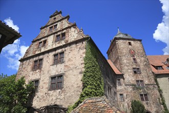 View of the front castle from the tower side, Schlitz, small town in the east of the Vogelsberg