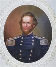 Nathaniel Lyon, 1818 to 1861, Union General in the Civil War, killed in the Battle of Wilson's