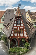 Medieval town, Rothenburg ob der Tauber, Romantic Road, Franconia, Bavaria, Germany, Europe