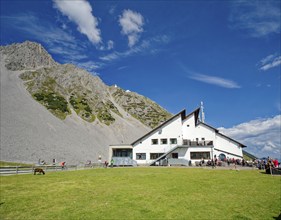 Restaurant and service building at the Seegrube, Innsbrucker Nordkettenbahnen, mountains of the